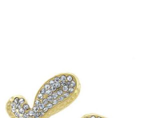 Birthday Gifts Ideas : Gorgeous Stylish 14K Gold Lopsided Heart Earrings