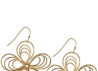 Birthday Gifts Ideas : Handmade Gold Layered Floral Drop Earrings by TheCharmsofLondon on Etsy