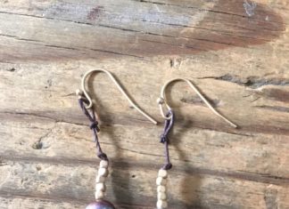 Birthday Gifts Ideas : Handmade Natural Black Pearl & Brass Drop Earrings by TheCharmsofLondon on Etsy