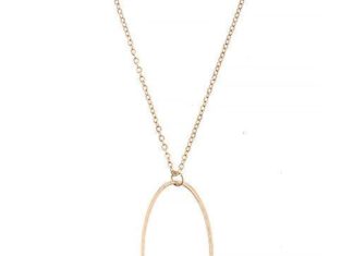 Birthday Gifts Ideas : MINIMALIST GOLD OVAL LINK PENDANT NECKLACE
