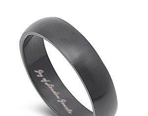 Birthday Gifts Ideas : Men's or Ladies Black Matte Stainless Steel Wedding Bands Ring
