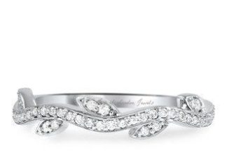 Birthday Gifts Ideas : Museum 2.1TCW Russian Lab Diamond Floral Wedding Band Ring