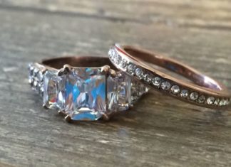 Birthday Gifts Ideas : NEW! A Perfect 3.2CT Emerald Cut Russian Lab Diamond Rose Gold Bridal Set Ring