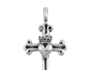 Birthday Gifts Ideas : Perfect 925 Sterling Silver Cross Heart Gift Pendant