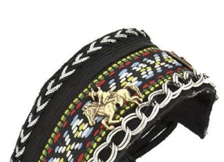 Birthday Gifts Ideas : SALE! Dark Brown Fabric Wovern Leather Horse Vintage Bracelet