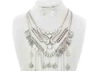 Birthday Gifts Ideas : Silver Necklace & Earrings Set