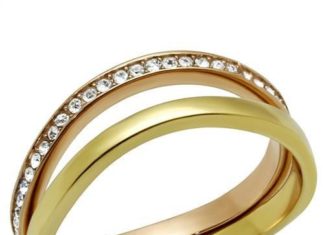 Birthday Gifts Ideas : Stacked Rose Gold & Yellow Gold Promise Wedding Anniversary Ring