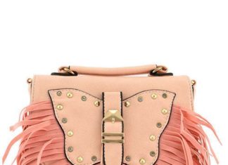 Birthday Gifts Ideas : The London Peach Butterfly Fringe Messenger Handbag