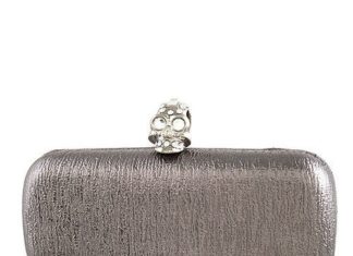 Birthday Gifts Ideas : The Maribeth Hematite Skull Evening Handbag