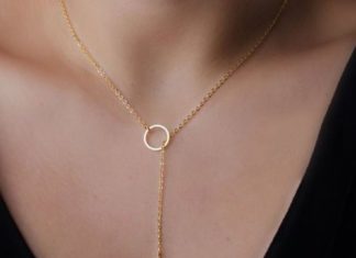 Birthday Gifts Ideas : Trendy 14K Gold Vertical Bar Necklace Body Jewelry