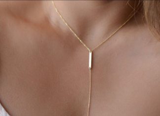 Birthday Gifts Ideas : Trendy Gold Triangle Bar Layer Pendant Necklace