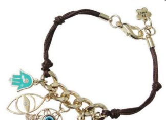 Birthday Gifts Ideas : Trendy Leather Gold Hamsa Fatima Hand Evil Eye Turquoise Bracelet