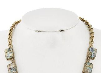 Birthday Gifts Ideas : Vintage Gold Multi Color Necklace & Earrings