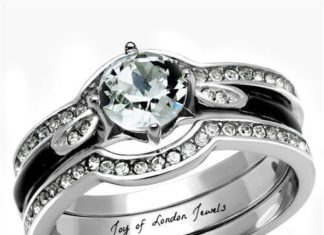 Birthday Gifts Ideas : Vintage Style 1CT Round Cut Solitaire Russian Lab Diamond Wedding Bridal Set