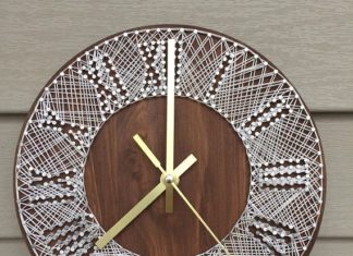 Birthday Gifts Inspiration : 9″ String Art Wall Clock | Home Decor | Wedding Gift | Anniversary Gift | Birthd…