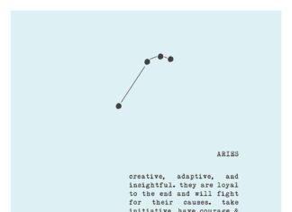 Birthday Gifts Inspiration : Aries Typography Print Zodiac Sign Art Wall by Riverwaystudios