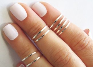 Birthday Gifts Inspiration : Bagues en argent Super mignons ! Set de 8 bagues d’articulation, une mince ban…