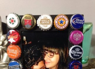 Birthday Gifts Inspiration : Beer Caps Frame | easy birthday present ideas for boyfriend