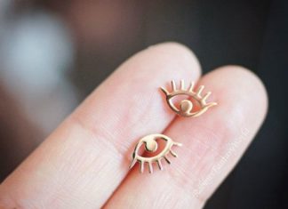 Birthday Gifts Inspiration : Evil Eye Earrings Eye Stud Earring Rose by RabbitsFantasyWorld