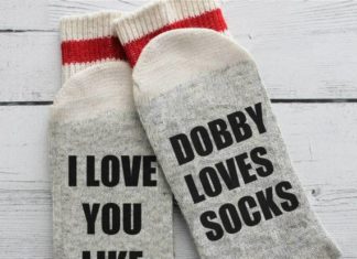 Birthday Gifts Inspiration : Chaussettes de Harry Potter, Dobby, drôles, si vous pouvez lire ceci, j’aime …