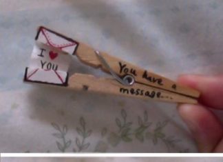 Birthday Gifts Inspiration : Clothespin Love Message