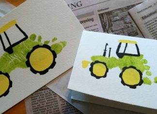 Birthday Gifts Inspiration : Footprint Tractor Card | Easy Fathers Day Cards for Kids to Make | DIY Birthday …