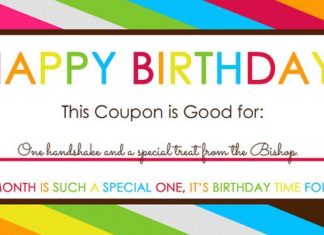 Birthday Gifts Inspiration : Free Printable Birthday coupons for your Primary. Bishop, Branch President, and …