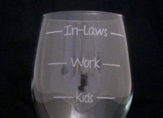 Birthday Gifts Inspiration : Kids Work InLaws Etched Wine glasses mothers day gifts, fathers day gifts, birth…