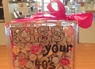 Birthday Gifts Inspiration : Kiss Your 40's Goodbye Birthday Gift Glass Block by BMHCreations, $25.00