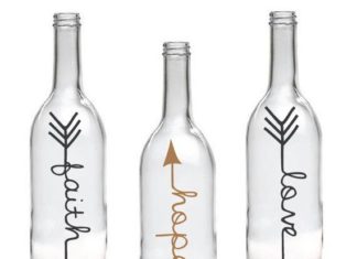 Birthday Gifts Inspiration : Lot de 3 Faith Hope Love bouteille de vin avec flèche Design
