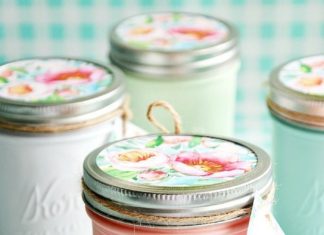 Birthday Gifts Inspiration : Mason Jars and Handmade Gift Idea. Perfect for Mother's Day, Easter, birthda…