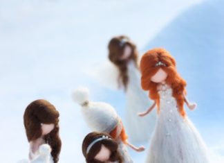 Birthday Gifts Inspiration : Neige fées de Noël à l'aiguille feutrée par PETRUSKAfairyworld