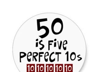 Birthday Gifts Inspiration : >>>Order 50th birthday gifts, 50 is 5 perfect 10s! sticker …