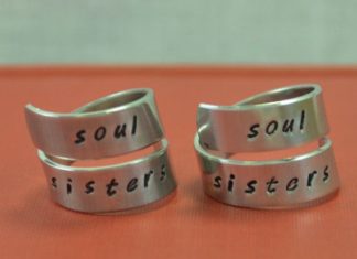Birthday Gifts Inspiration : Soul Sisters/ Best Friend Gift/ Sister Gift/ Birthday Gift/ Adjustable Ring Set …