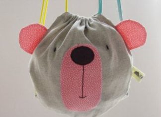Birthday Gifts Inspiration : Toddlers drawstring bag / Bear backpack/ Kids bags/ Spring bag/ Birthday gift…