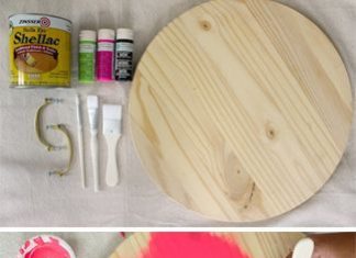 Birthday Gifts Inspiration : Watermelon Serving Tray, or paint a round tabletop like this…