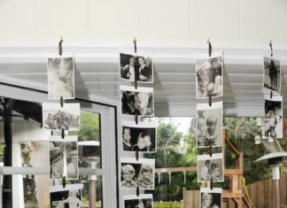 Birthday Gifts Inspiration : Well placed pictures frame out this 50th birthday gift table. See more 50th bir…