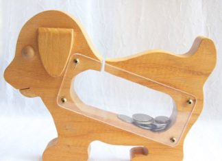 Birthday Gifts Inspiration : Wooden Toy 70s Vintage coin bank toy puppy cutout by atVintage