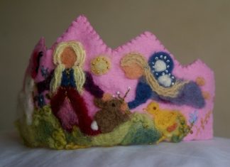 Birthday Inspiration: Birthday Crown waldorf Organic Plant Dyed needle by tillytilda.