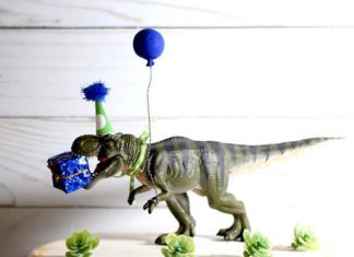 Birthday Inspiration: Dinosaur Birthday Party Boy Decorations Animal Cake Topper T