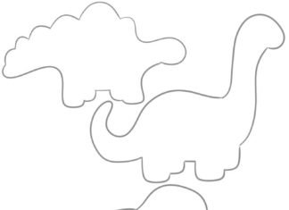 Birthday Inspiration: Dinosaur Outlines – stegosaurus, argentinosaurus, trex, triceratops