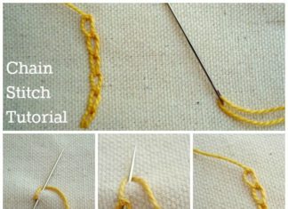 Birthday Inspiration: Embroidery Stitches Chain Stitch Tutorial / patchwork posse #embroidery #stitch