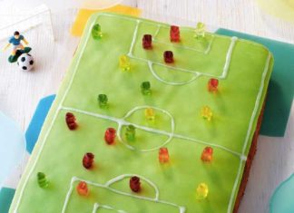 Birthday Inspiration: FUSSBALLFELD-KUCHEN – Wir sind im Fußballfieber! Und was darf an einem perfekte…