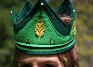 Birthday Inspiration: Felt Crown Boy Crown Party Crown Green Crown by WoodpeckersToys, $26.00