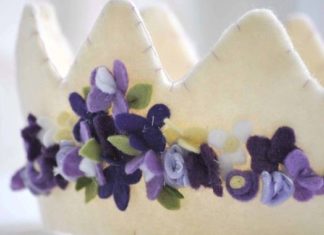 Birthday Inspiration: Felt Crown – Floral: Lilacs. Stella and Livi, Etsy. Beautiful colors and simplic…