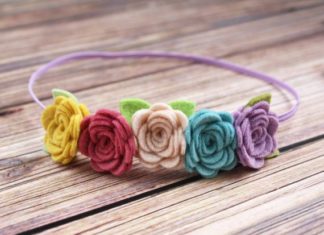 Birthday Inspiration: Felt Flower Headband Mini flower crown