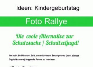 Birthday Inspiration: Foto-Rallye- Kindergeburtstag sw blanko vorschau