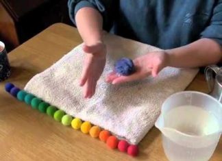 Birthday Inspiration: How to make felted balls- this is a ton of work if I wanted to make enough for a…
