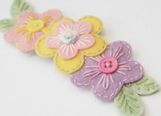 Birthday Inspiration: If i had a daughter, she would be craftastic – floral embroidered hair clip from…