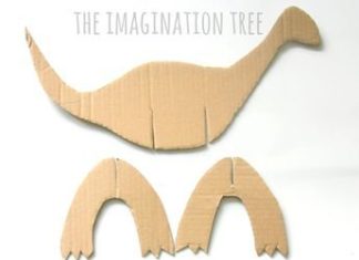 Birthday Inspiration: Make a cardboard dinosaur craft for your dino loving kids with this super simple…